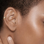 Star Zircon Huggie Earring