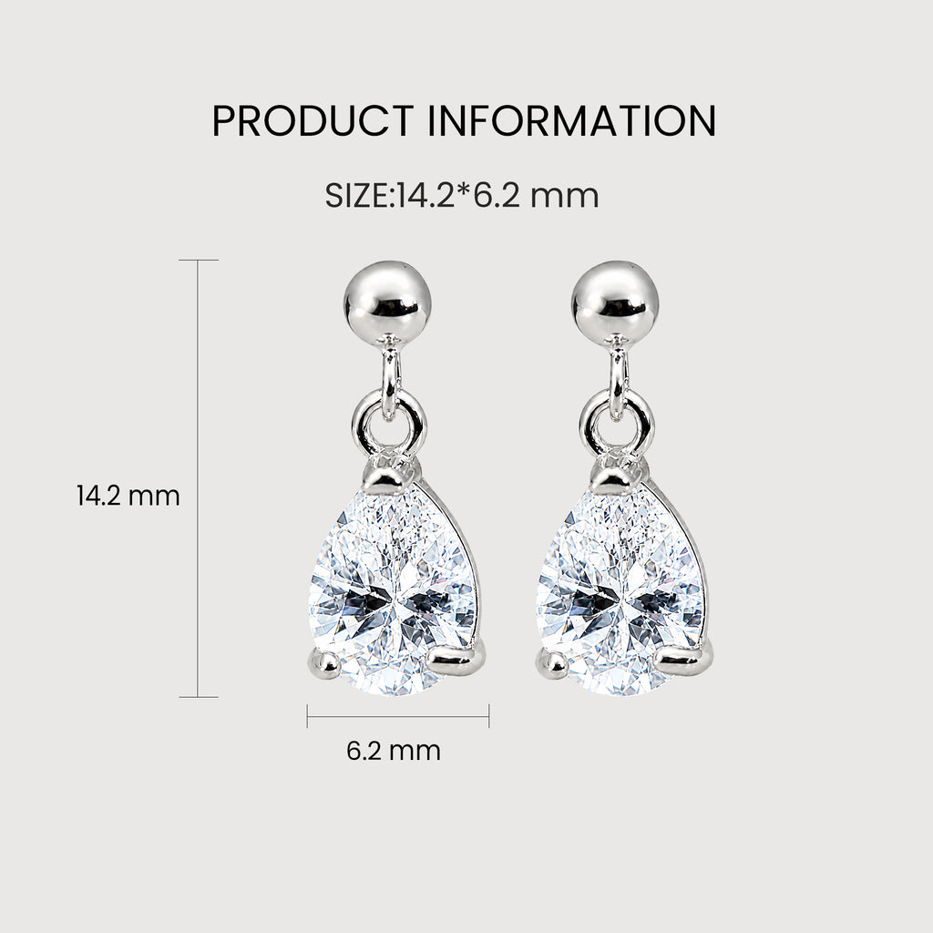 Teardrop Zircon Earrings