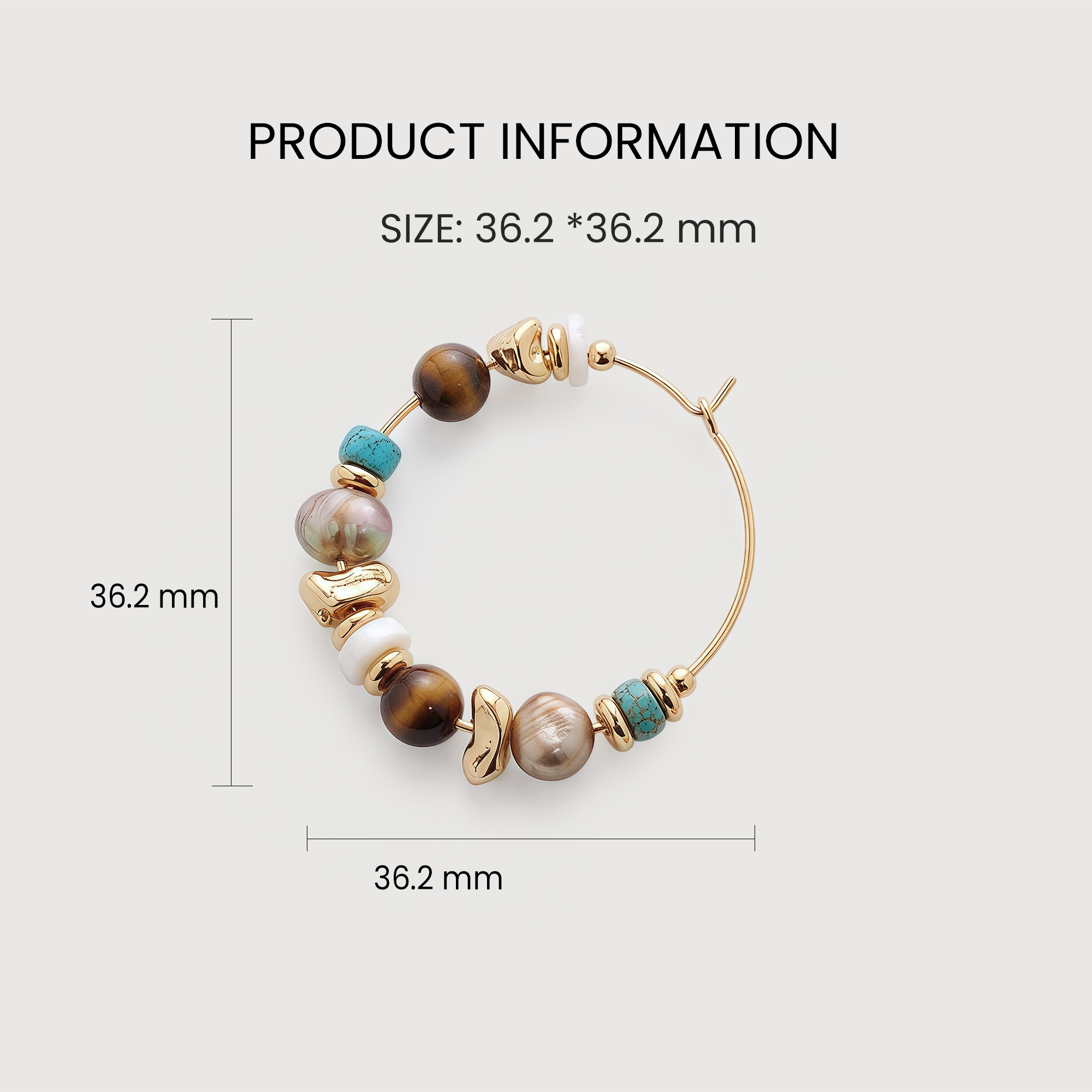 Artisan Beaded Hoops