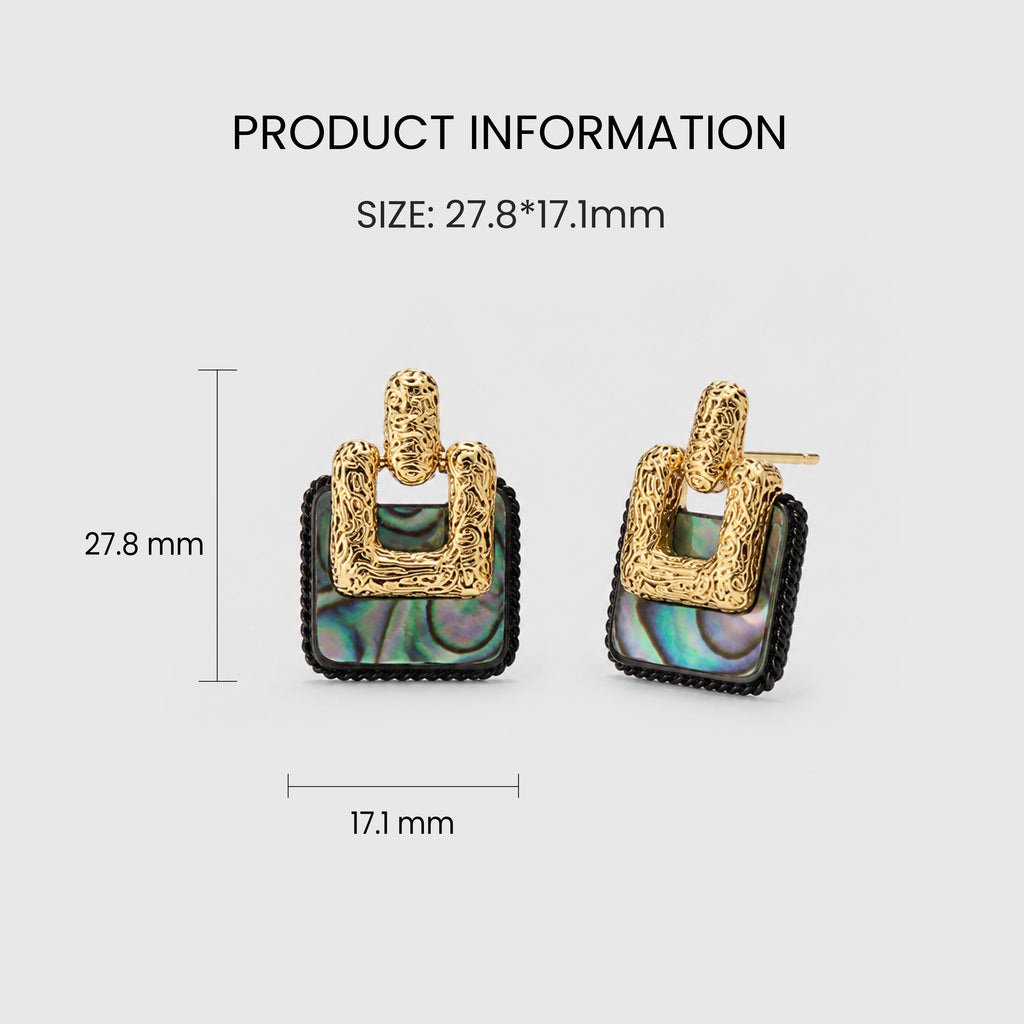 Abalone Shell Drop Earrings