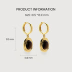Tiger Eye Drop Hoops