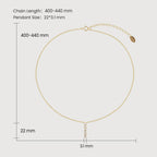 Zircon Bar Necklace
