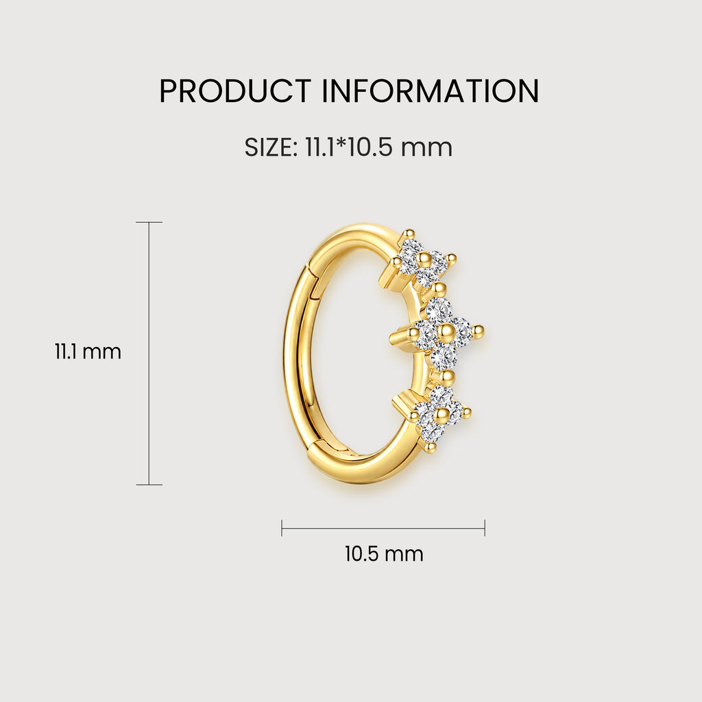 Flora Zircon Huggie