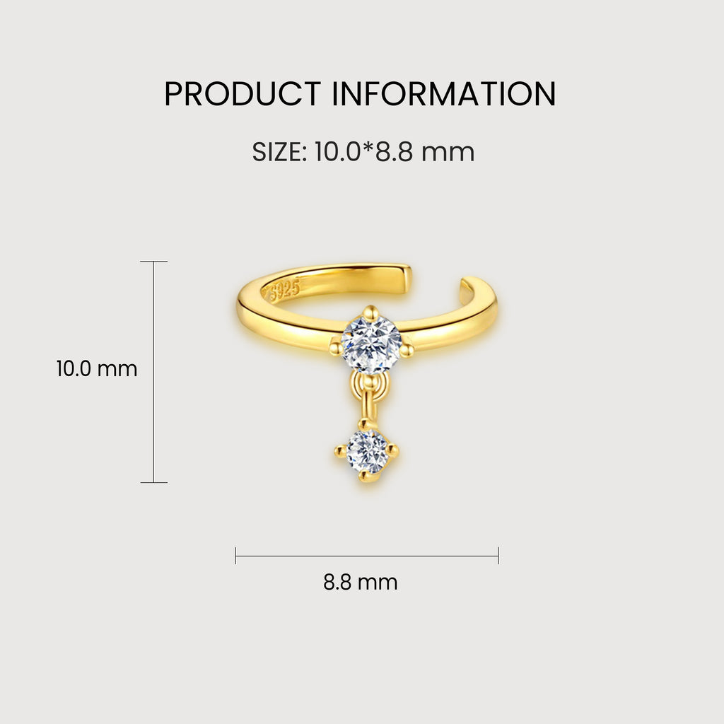 Zircon Drop Ear Cuff