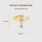 Zircon Drop Ear Cuff