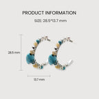 Turquoise Pearl Hoops