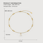 Golden Pearl Charm Necklace