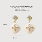 Gold Petal Drop Earrings