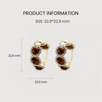 Zircon Hoop Earrings