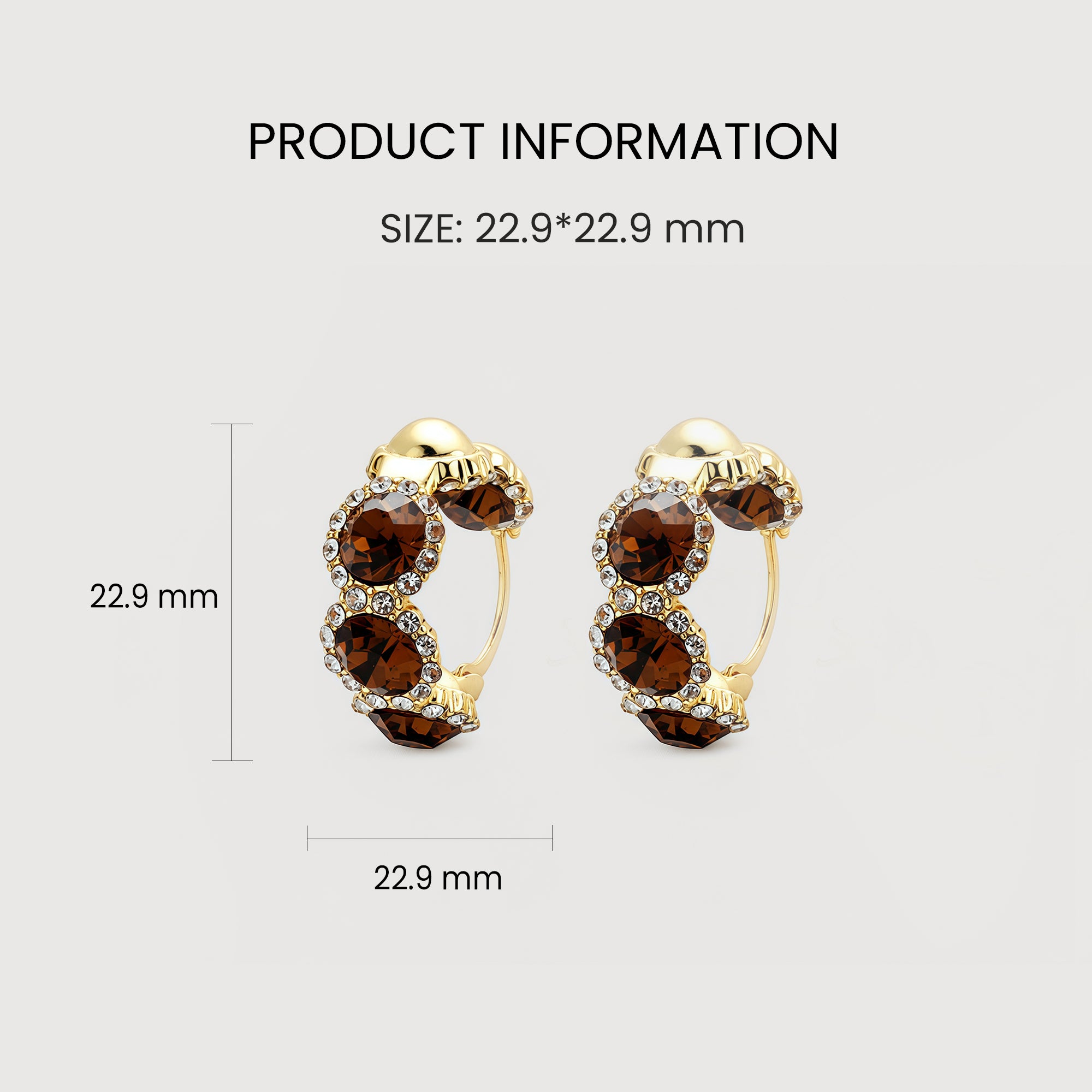 Zircon Hoop Earrings