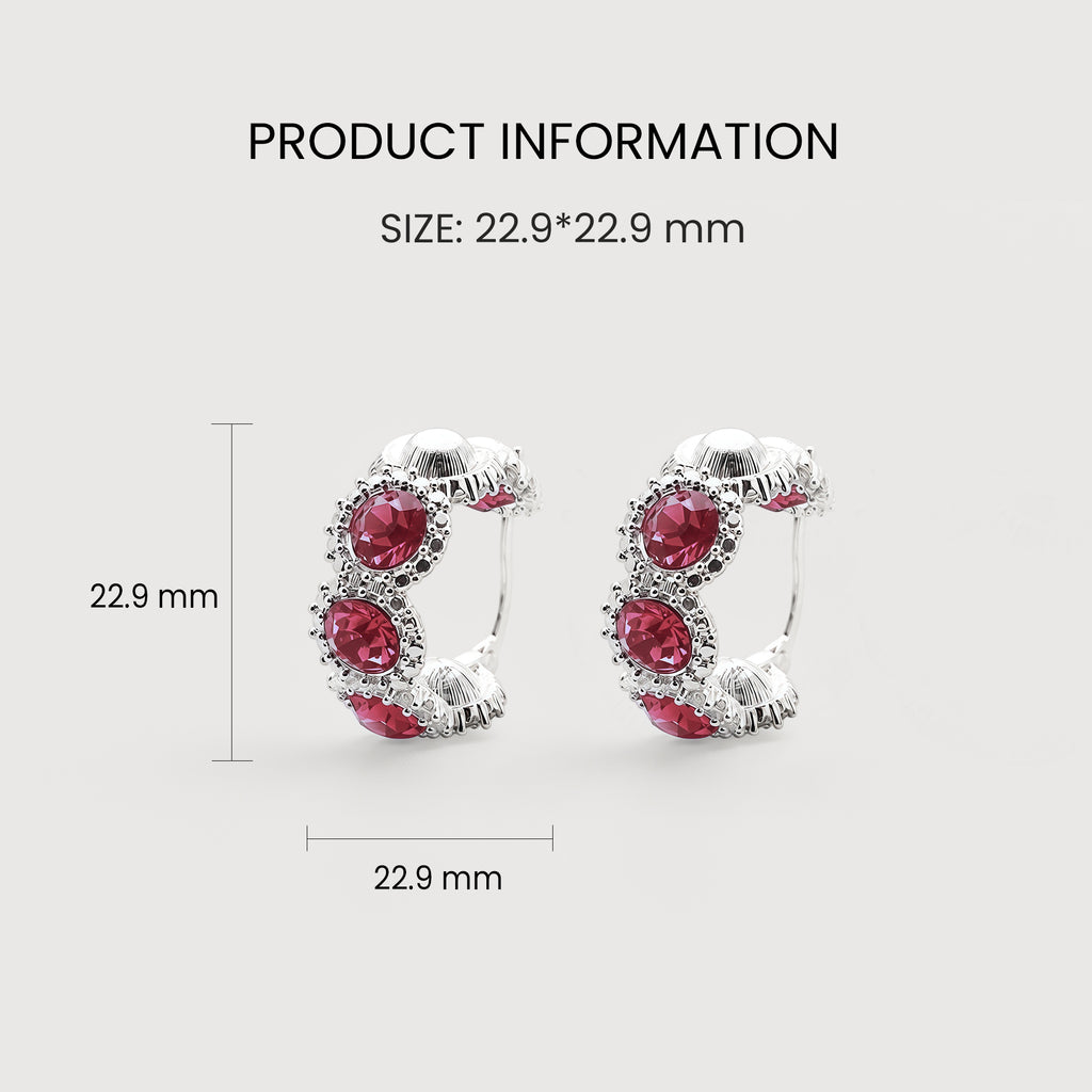 Zircon Hoop Earrings