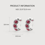 Zircon Hoop Earrings