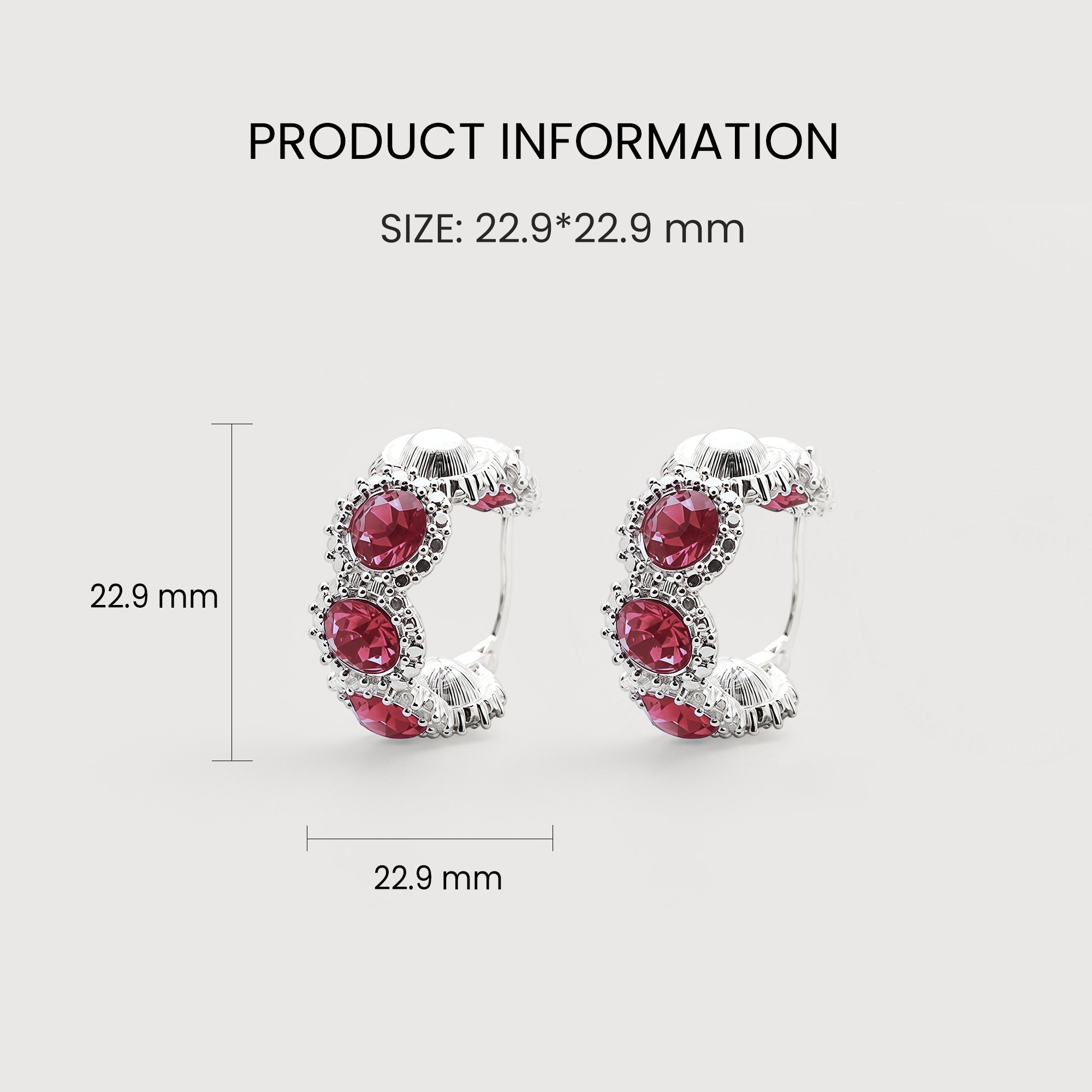 Zircon Hoop Earrings