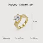 3 ct Moissanite Gold Ring