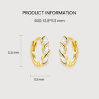 Braided Zircon Huggies