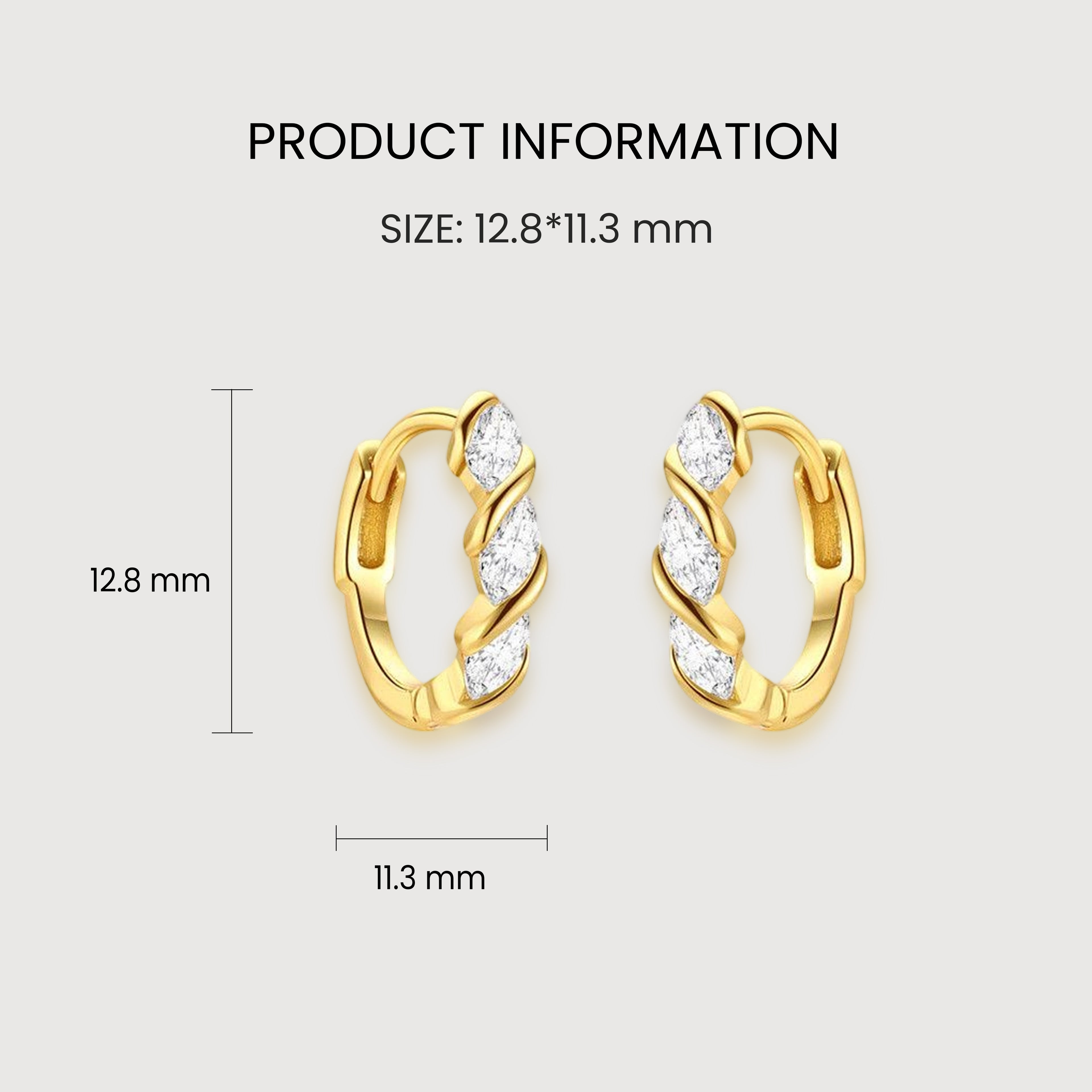 Braided Zircon Huggies