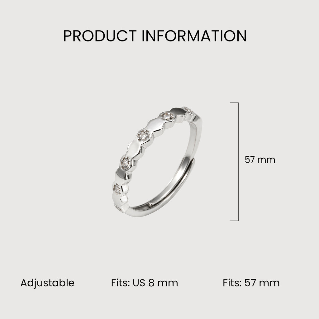 Zircon Facet Band Ring