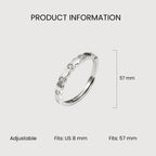 Zircon Facet Band Ring
