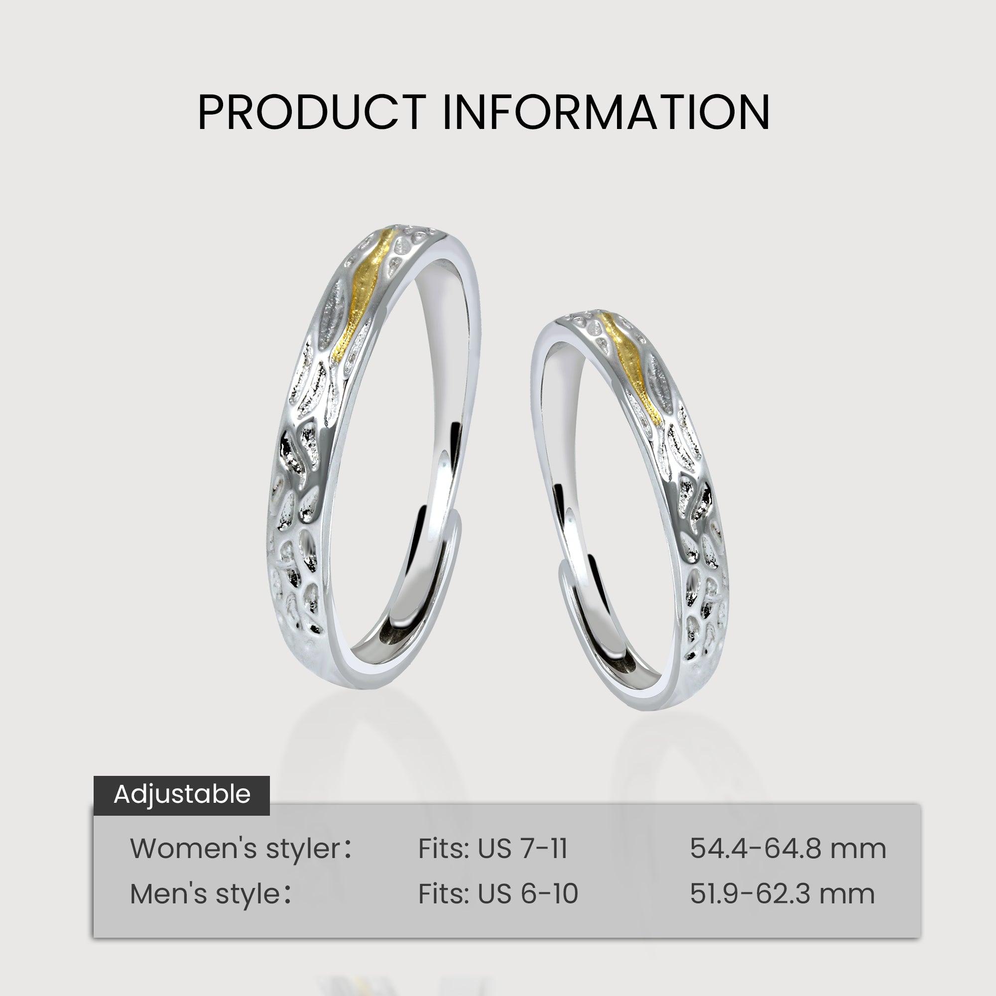 Two-Tone Couple Rings
