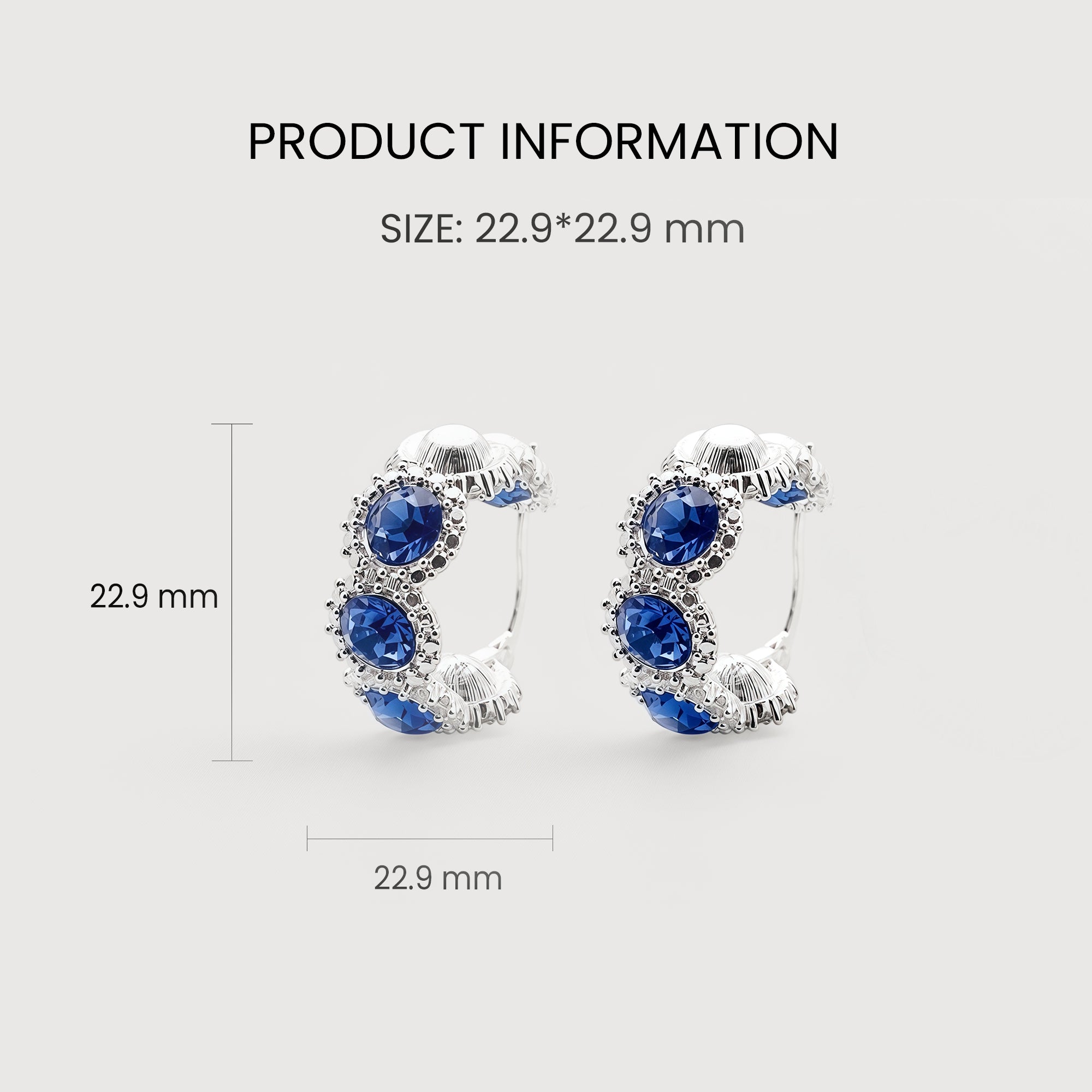 Zircon Hoop Earrings