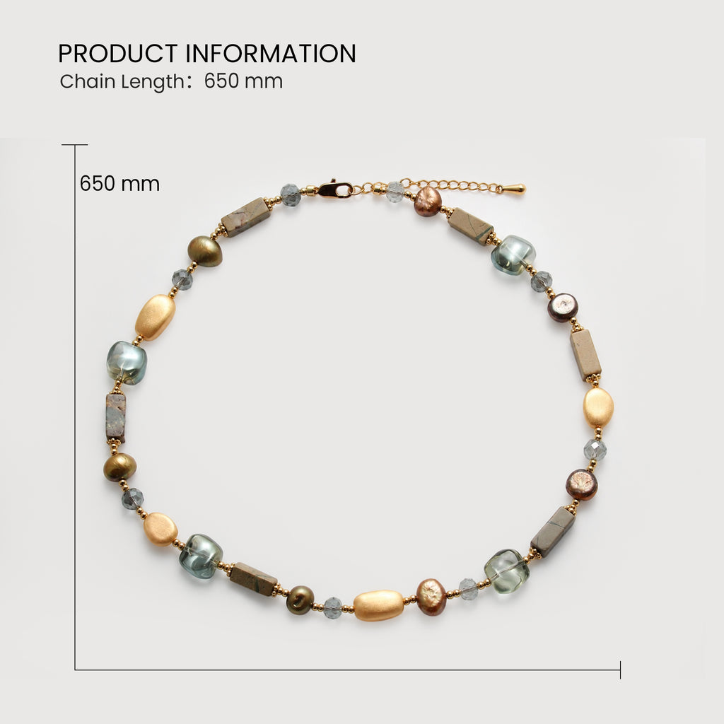 Pearl Gem Gold Necklace