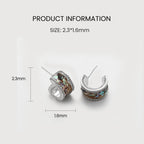 Abalone Hoop Earrings
