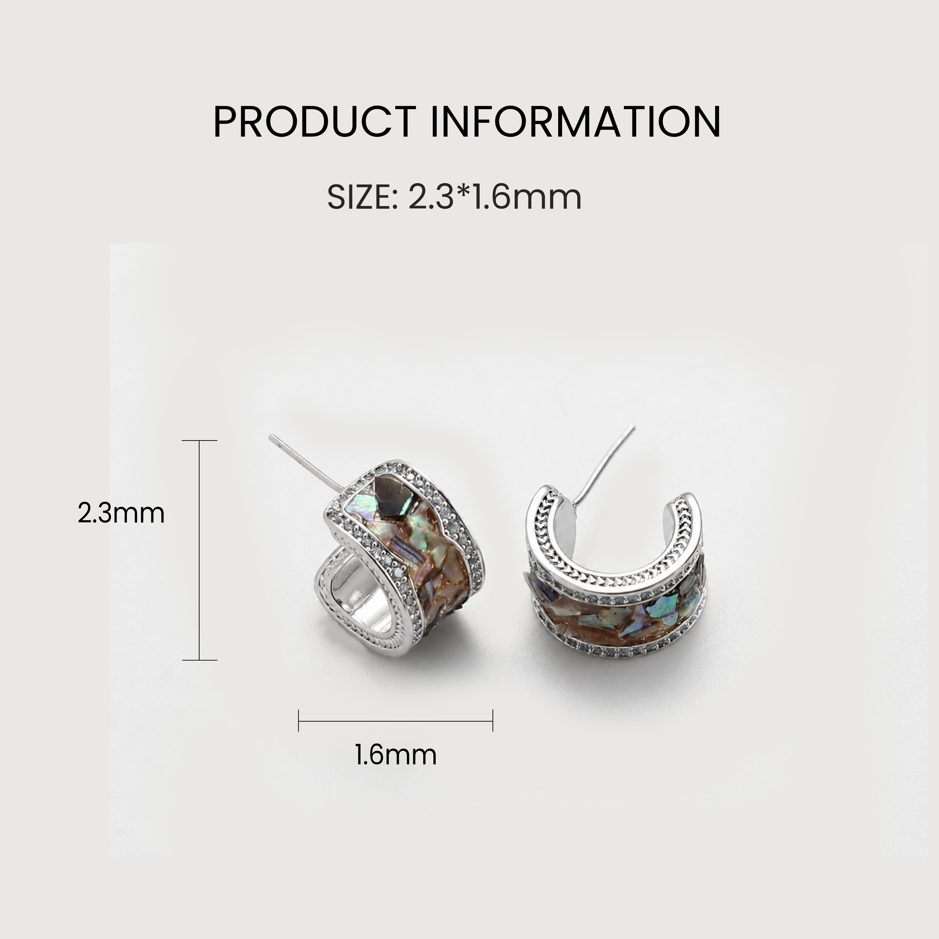Abalone Hoop Earrings