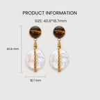 Tiger Pearl Drop Earrings