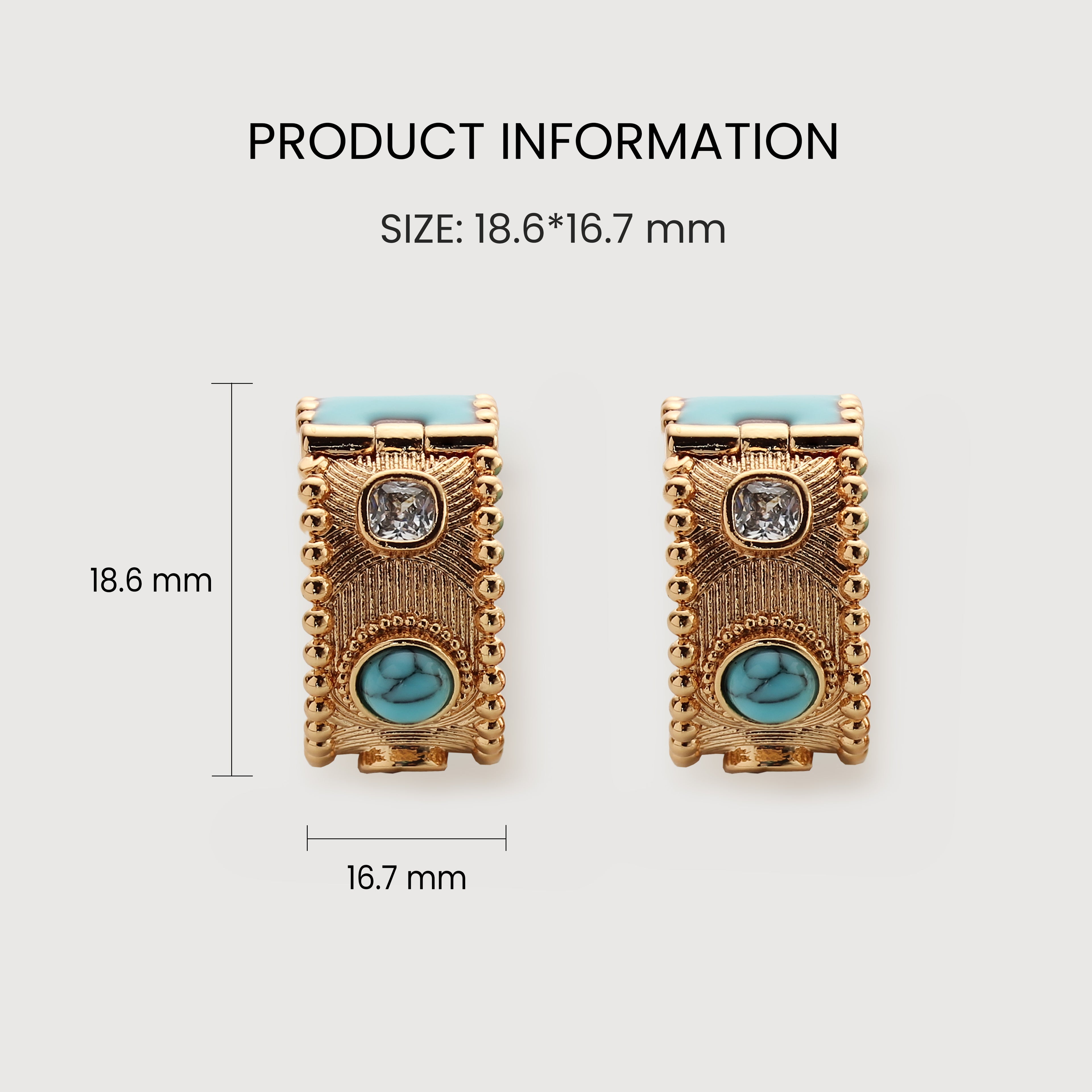 Turquoise Huggie Earrings