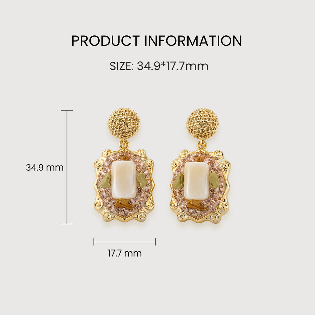 Ornate Shell Drop Earrings