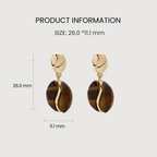 Tiger Eye Drop Earrings