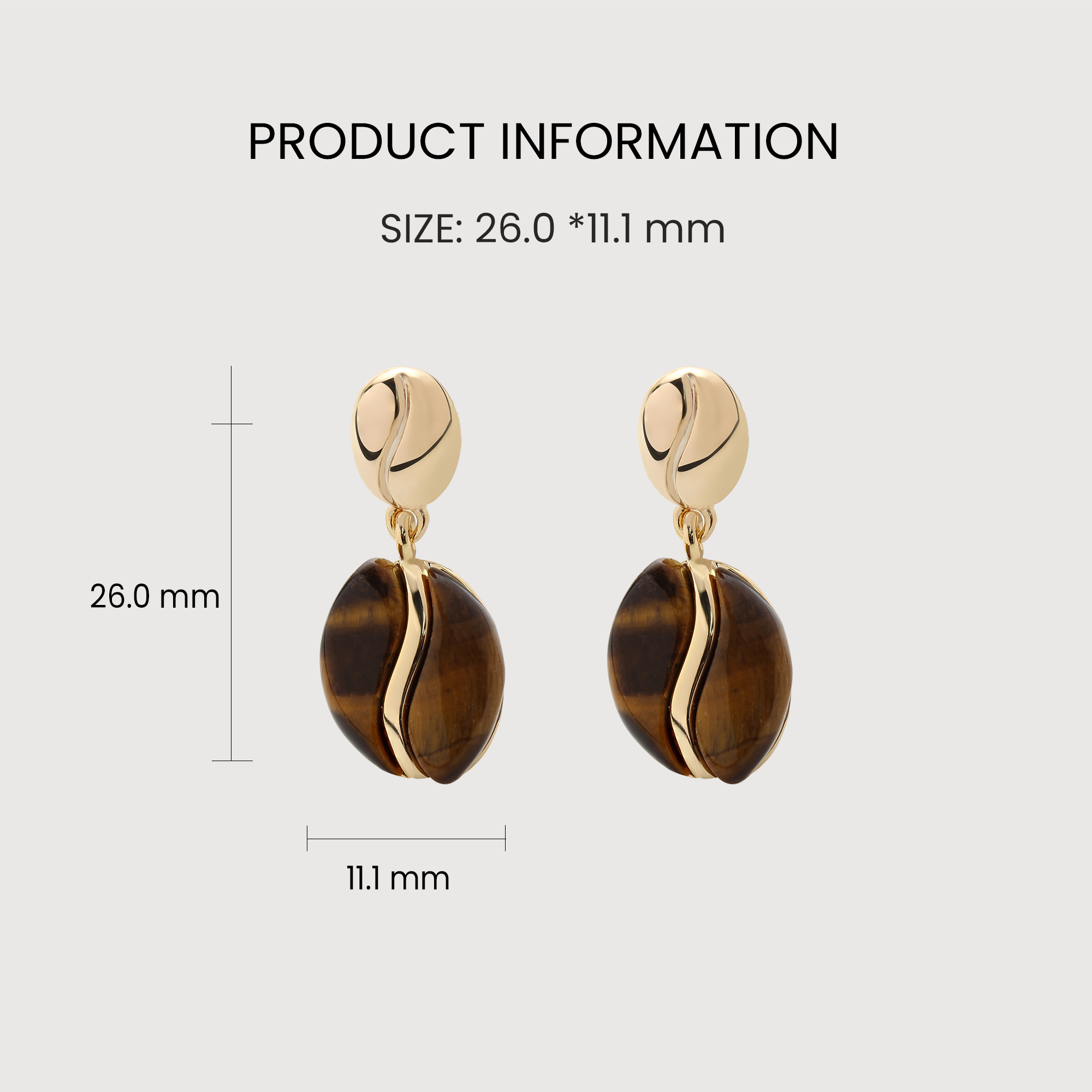 Tiger Eye Drop Earrings