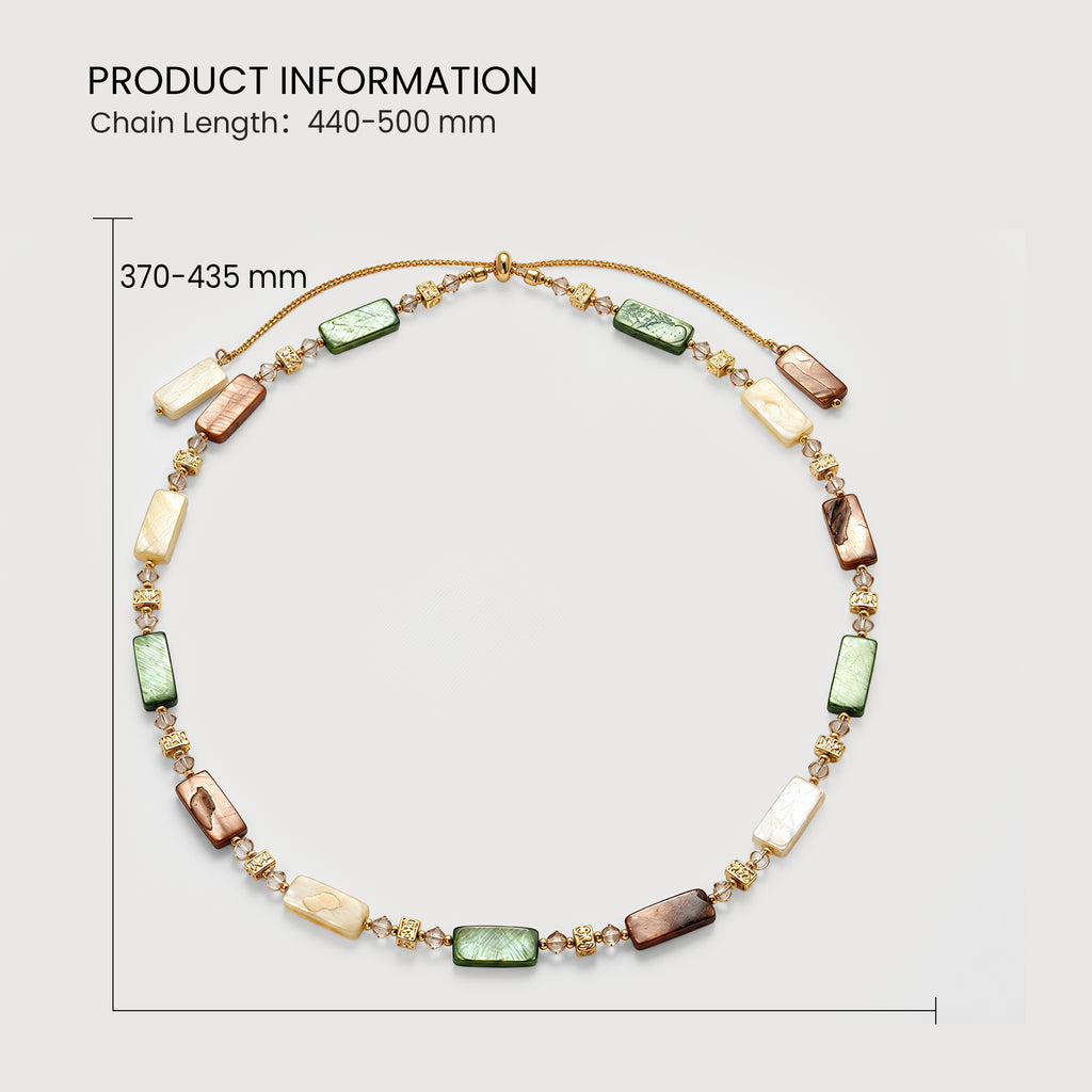 Shell Crystal Gold Necklace