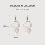 Gold Heart Drop Earrings