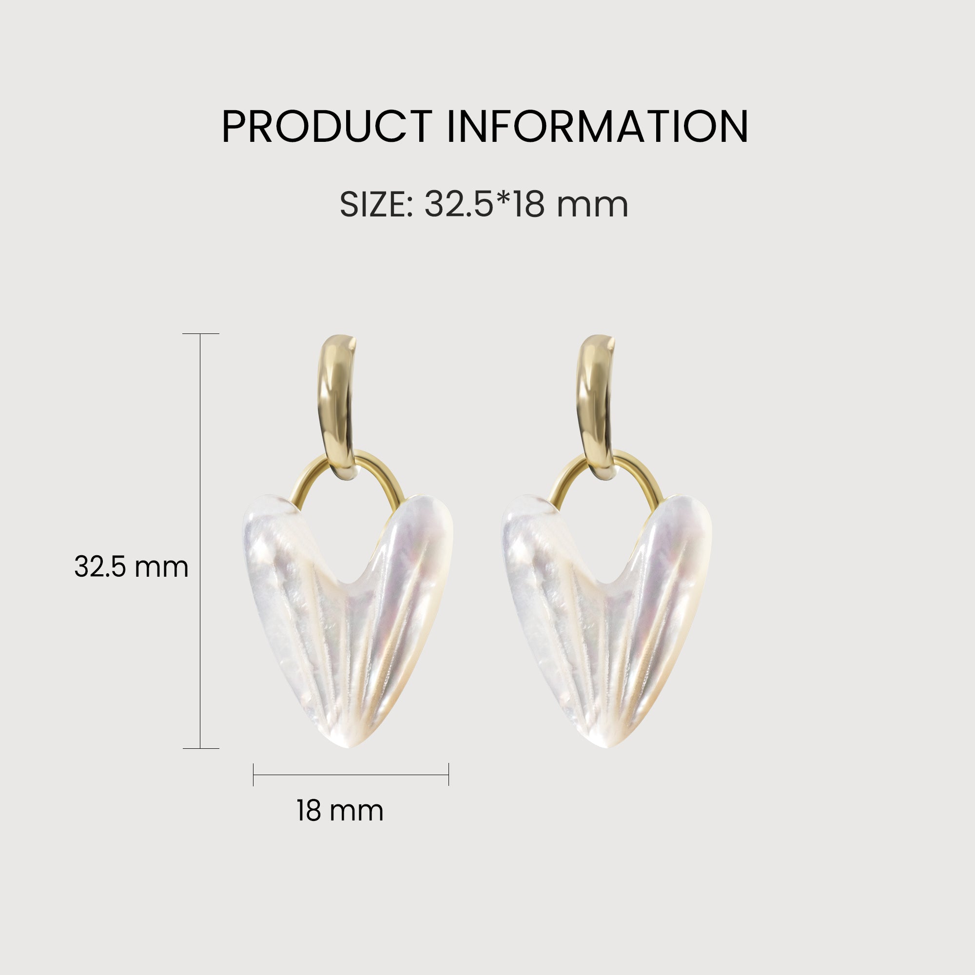 Gold Heart Drop Earrings
