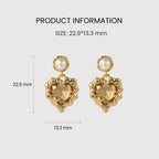 Pearl Heart Earrings