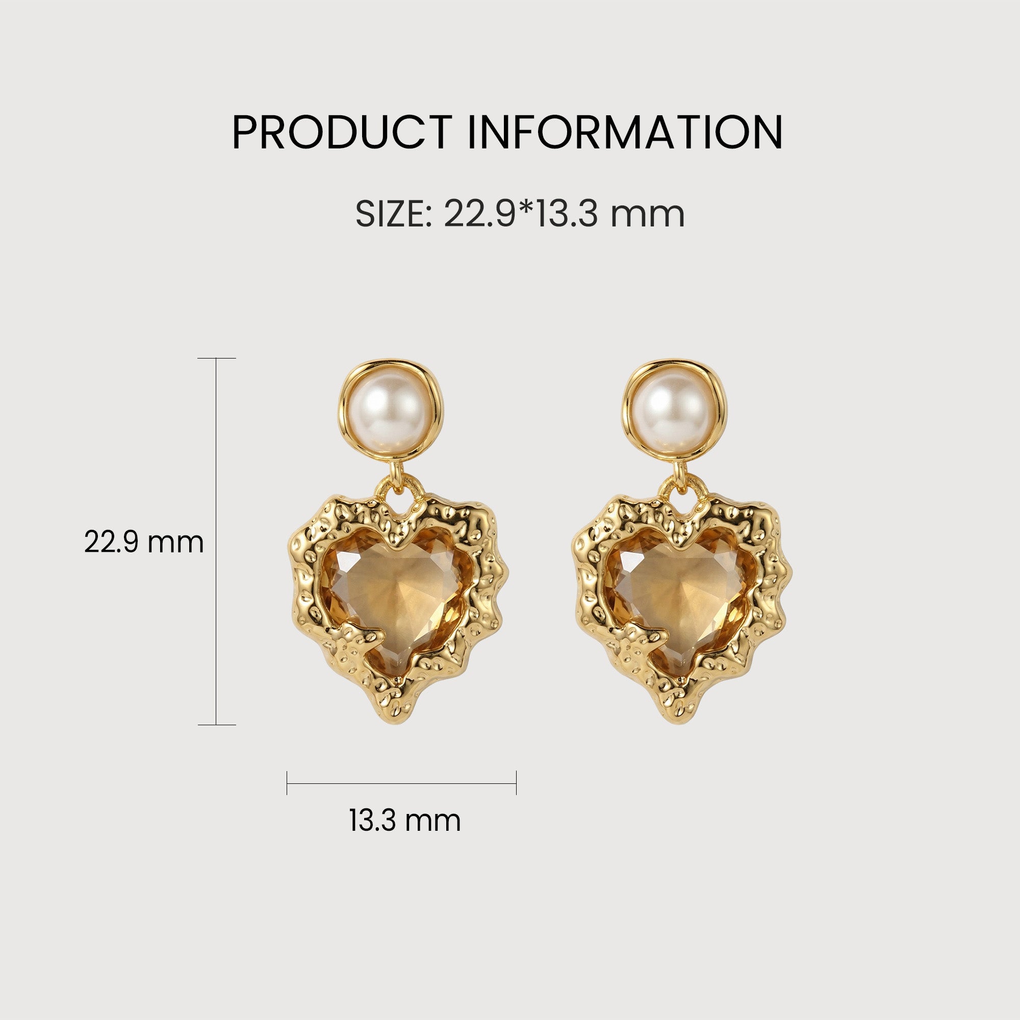 Pearl Heart Earrings