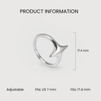 Silver Star Open Ring