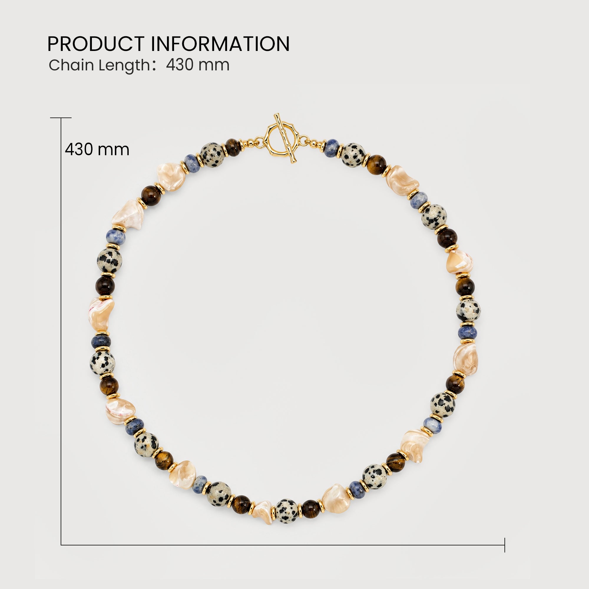 Luxe Stone Bead Necklace