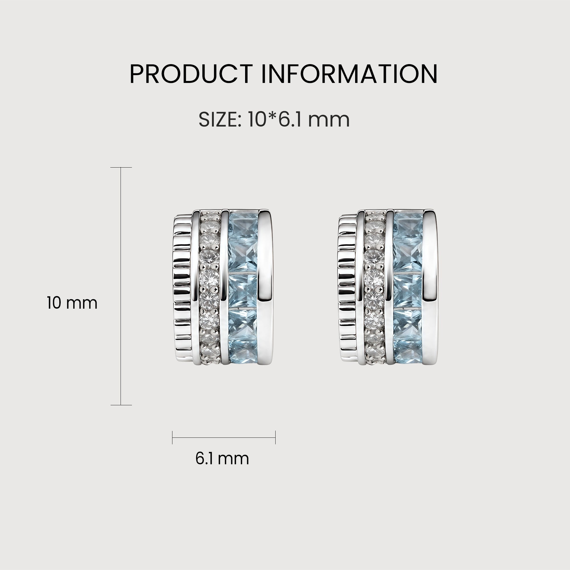 Zircon Huggie Earrings