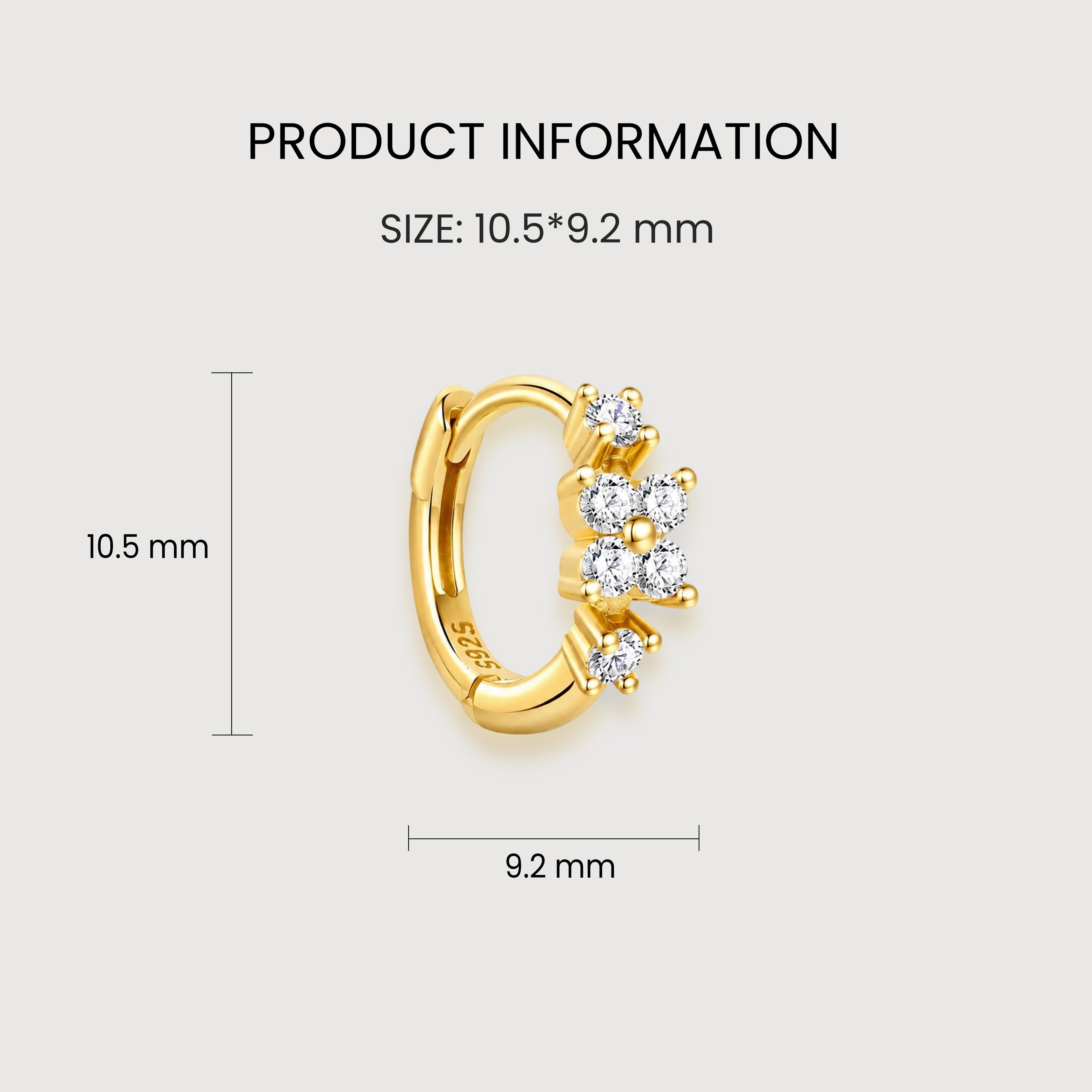 Flora Zircon Huggie