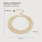 Pulsera de barra de oro y circonitas cúbicas
