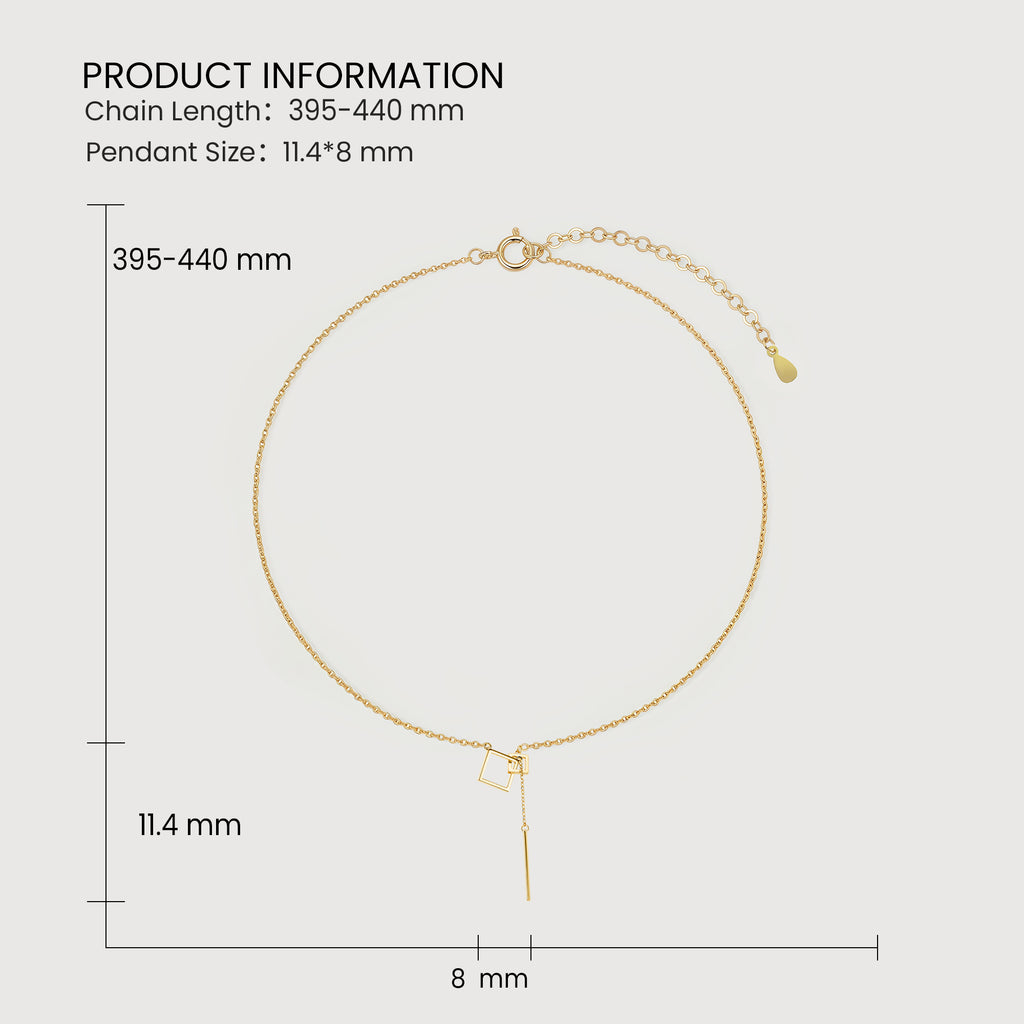 Geo Drop Gold Necklace