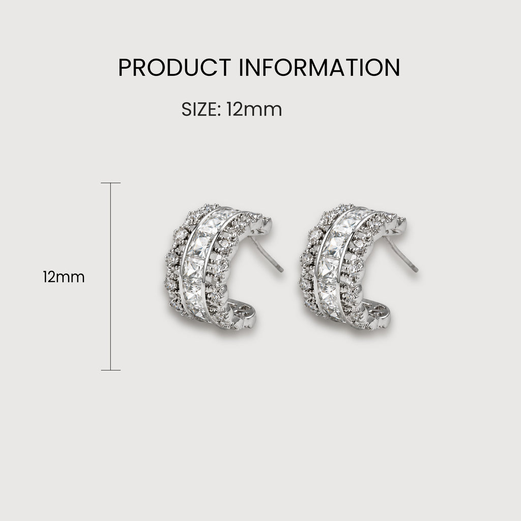Luxe Zircon Hoop Earrings