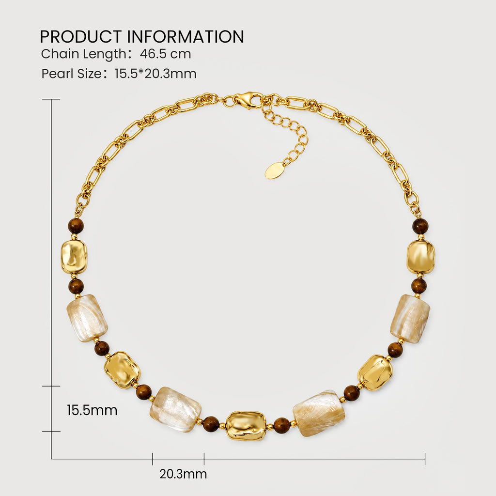 Luxe Shell Stone Necklace