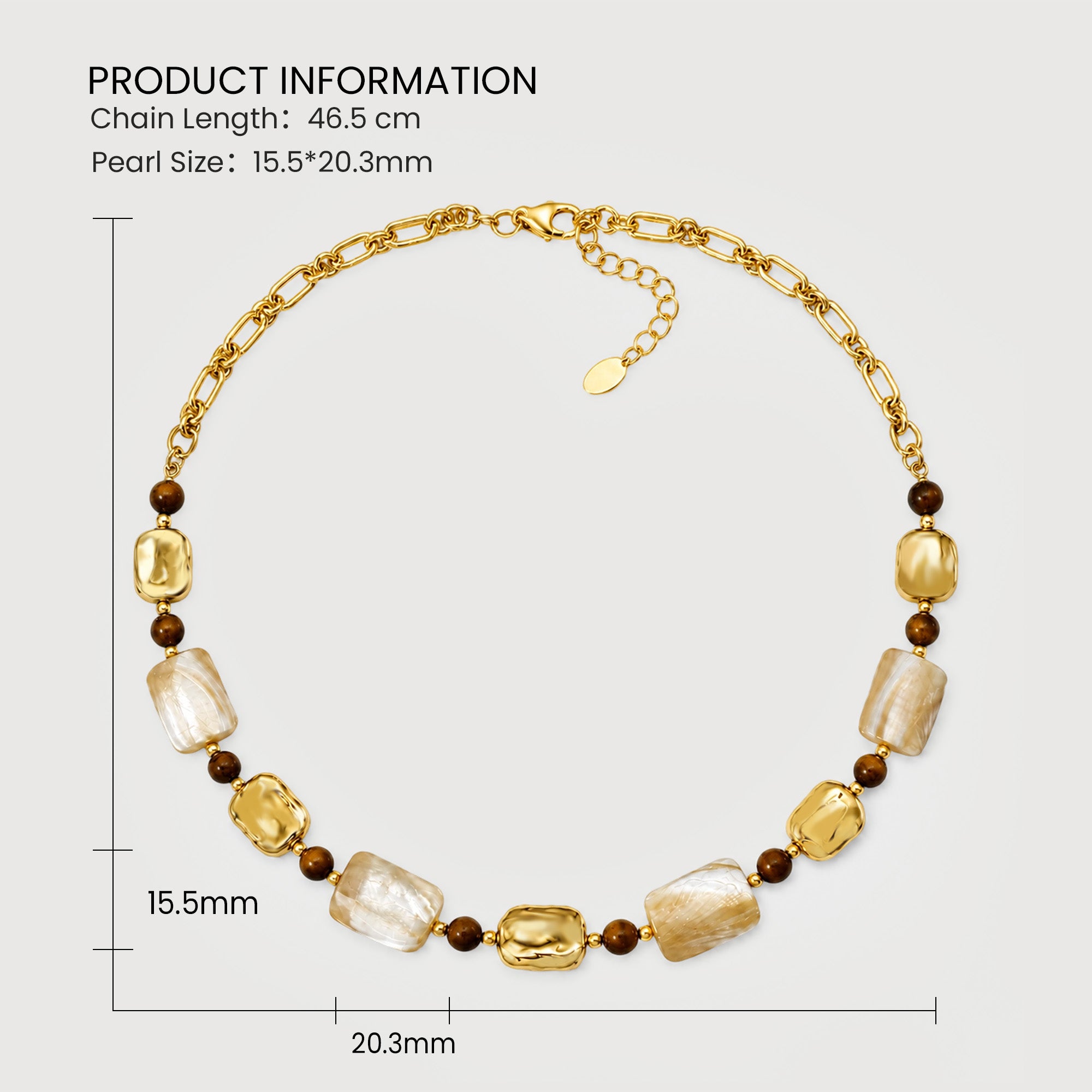 Luxe Shell Stone Necklace