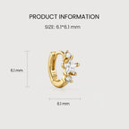 Star Zircon Huggie Earring