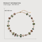 Golden Pearl Gem Necklace