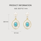 Pearl Medallion Earrings