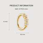 Triple Zircon Huggie